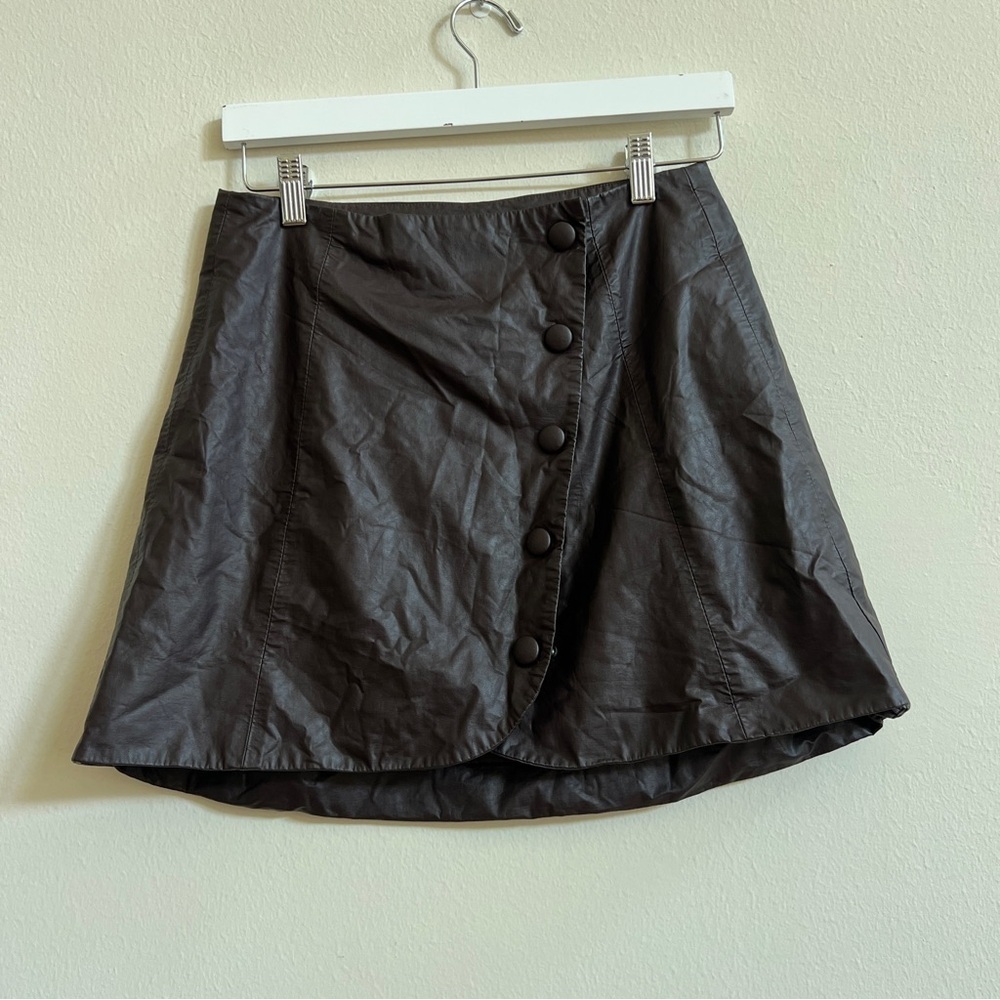 ZARA FAUX LEATHER MINI SKIRT - Picture 5 of 6